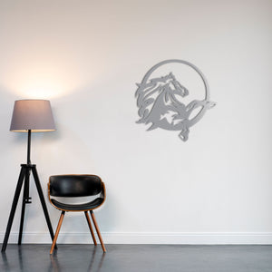 Noble Horse Metal Wall Art | Elegant Animal Decorative Wall Sculpture