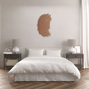 Noble Gaze Horse Metal Wall Art | Decorative Animal Wall Sculpture