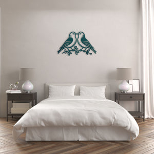 Wings of Love Birds Metal Wall Art | Decorative Bird Wall Sculpture