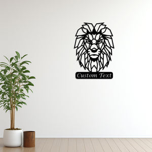 Modern Lion Art Metal Wall Decor | Stylish Animal Wall Sculpture