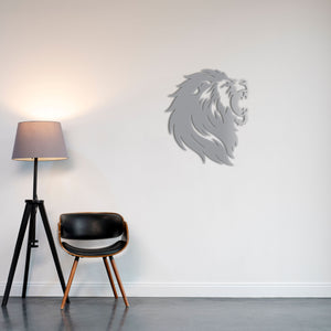 Roaring Lion Metal Wall Art | Majestic Animal Wall Sculpture Decor