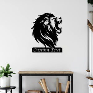 Roaring Lion Metal Wall Art | Majestic Animal Wall Sculpture Decor