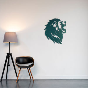 Roaring Lion Metal Wall Art | Majestic Animal Wall Sculpture Decor