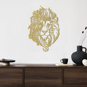 Spirit of the Lion Metal Wall Art | Majestic Animal Wall Sculpture