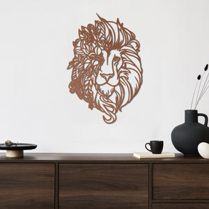 Spirit of the Lion Metal Wall Art | Majestic Animal Wall Sculpture