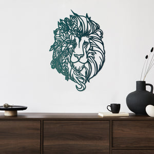 Spirit of the Lion Metal Wall Art | Majestic Animal Wall Sculpture