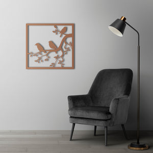 Melody of Spring Birds Metal Wall Art | Decorative Wall Sculpture