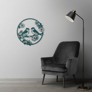 Sounds of Spring Birds Metal Wall Art | Decorative Nature Sculpture