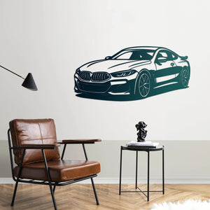 BMW 8 Serisi Coupe – Araba Metal Duvar Dekoru Laser Artique