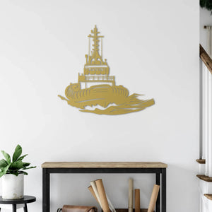 Limanın Gücü – Gemi Metal Duvar Dekoru Laser Artique