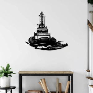 Limanın Gücü – Gemi Metal Duvar Dekoru Laser Artique