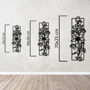Flower of Elegance Metal Wall Art | Decorative Floral Wall Sculpture