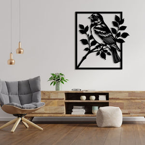Nature's Song Bird Metal Wall Art | Decorative Wall Sculpture Decor