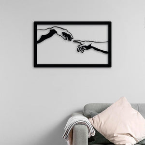 The Creation Touch Metal Wall Art | Artistic Decorative Sculpture