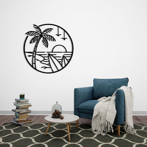 Tropical Serenity Metal Wall Art | Decorative Leaf Wall Sculpture