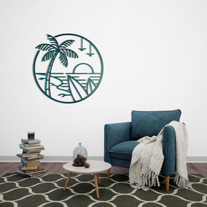 Tropical Serenity Metal Wall Art | Decorative Leaf Wall Sculpture