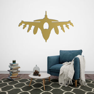 Fighter Jet Metal Wall Art | Military Aircraft Decorative Sculpture