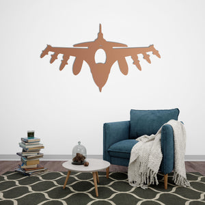 Fighter Jet Metal Wall Art | Military Aircraft Decorative Sculpture