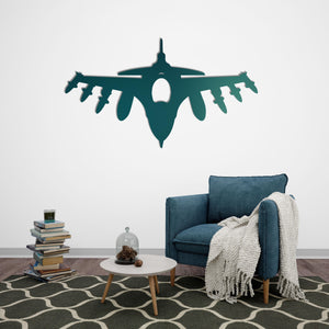 Fighter Jet Metal Wall Art | Military Aircraft Decorative Sculpture