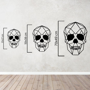 Geometric Skull Metal Wall Art | Modern Decorative Wall Sculpture