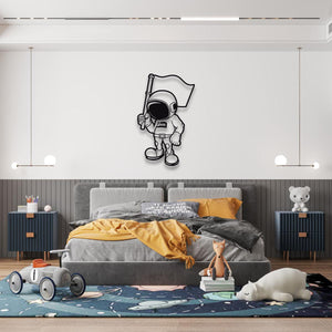 Galaxy Conqueror Metal Wall Art | Cosmic Decorative Sculpture