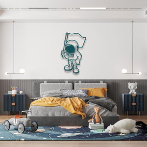 Galaxy Conqueror Metal Wall Art | Cosmic Decorative Sculpture