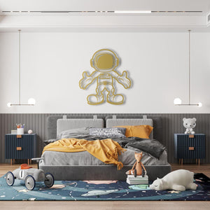 Space Embrace Metal Wall Art | Cosmic Love Decorative Sculpture