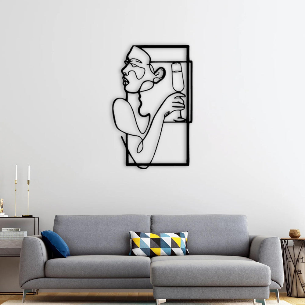 Courage in a Glass Metal Wall Art | Bold Decorative Wall Sculpture