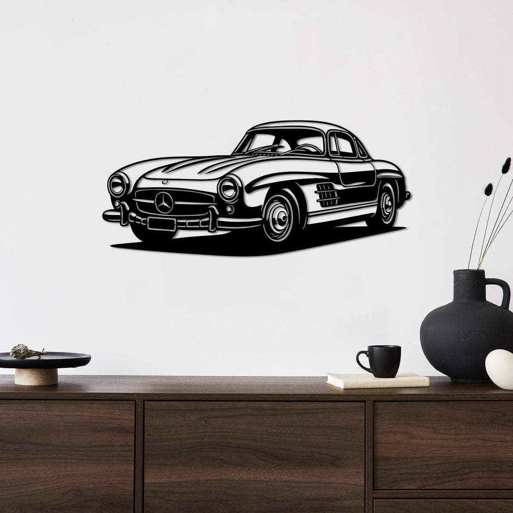 Mercedes-Benz 300SL Gullwing – Araba Metal Duvar Dekoru Laser Artique