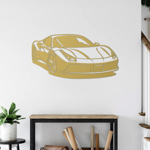 Ferrari 488 GTB – Araba Metal Duvar Dekoru Laser Artique
