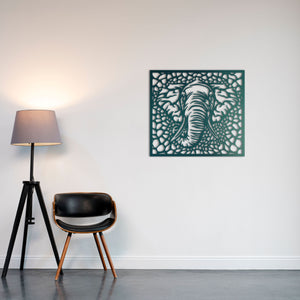 Elephant "African Heritage" Metal Wall Art | Decorative Wall Sculpture