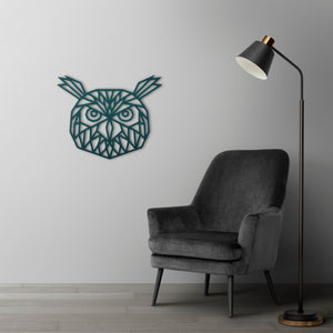 Night Guardian Owl Metal Wall Art | Decorative Animal Wall Sculpture