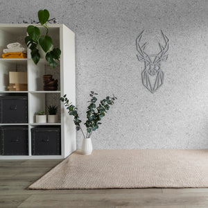 Geometric Deer Metal Wall Art | Modern Animal Wall Sculpture Decor