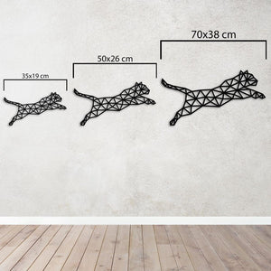 Geometric Leopard Metal Wall Art | Modern Animal Wall Sculpture
