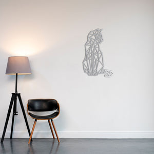 Geometric Cat Trio Metal Wall Art | Decorative Animal Wall Sculpture