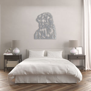 Golden Loyal Friend Dog Metal Wall Art | Decorative Pet Sculpture