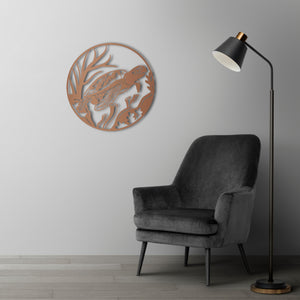 Turtle Metal Wall Art | Decorative Sea Life Wall Sculpture Decor