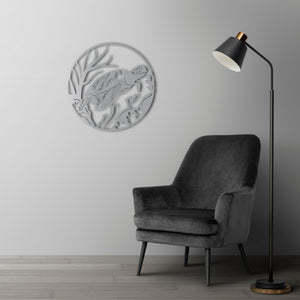 Turtle Metal Wall Art | Decorative Sea Life Wall Sculpture Decor