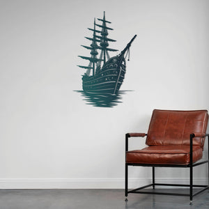 Karanlık Denizlerin Efendisi – Gemi Metal Duvar Dekoru Laser Artique