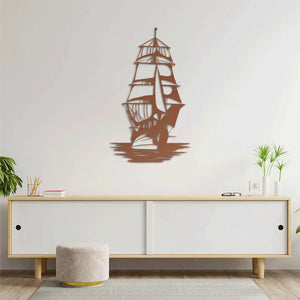 Rüzgârın Korsanı – Gemi Metal Duvar Dekoru Laser Artique