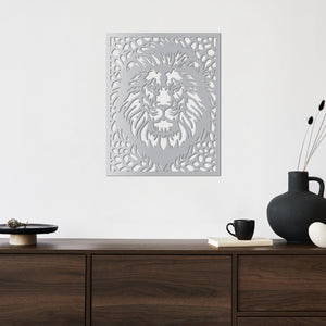 Portrait of the King Lion Metal Wall Art | Decorative Wall Sculpture