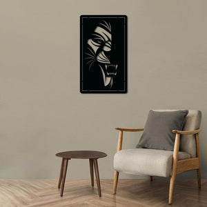 Eyes of Lion Metal Wall Art | Majestic Animal Wall Sculpture Decor