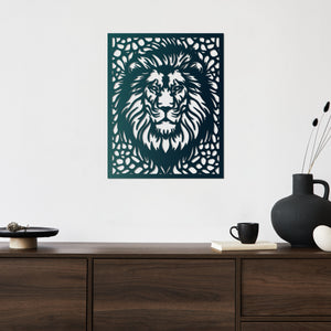 Portrait of the King Lion Metal Wall Art | Decorative Wall Sculpture