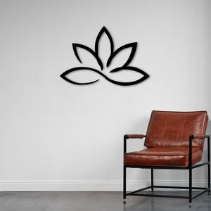 Zen Lotus Metal Wall Art | Decorative Floral Wall Sculpture Decor