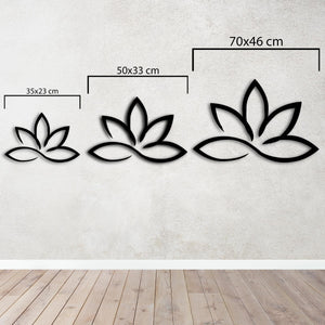 Zen Lotus Metal Wall Art | Decorative Floral Wall Sculpture Decor