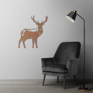 Majestic Deer Metal Wall Art | Wildlife Decorative Wall Sculpture