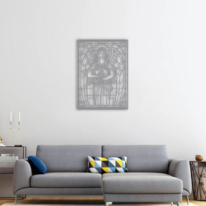 Protective Silence Metal Wall Art | Serene Decorative Sculpture