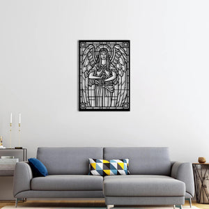 Protective Silence Metal Wall Art | Serene Decorative Sculpture