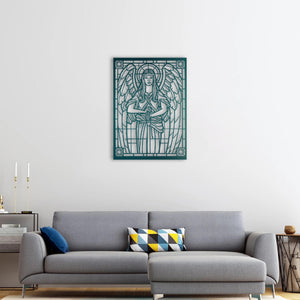 Protective Silence Metal Wall Art | Serene Decorative Sculpture