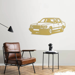 Mercedes-Benz 300E (W124) – Araba Metal Duvar Dekoru Laser Artique